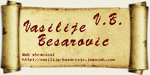 Vasilije Besarović vizit kartica